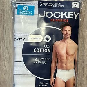 3 low rise briefs size 38